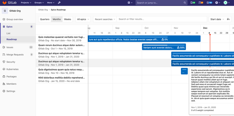 View epic progress by weight completed on your roadmaps